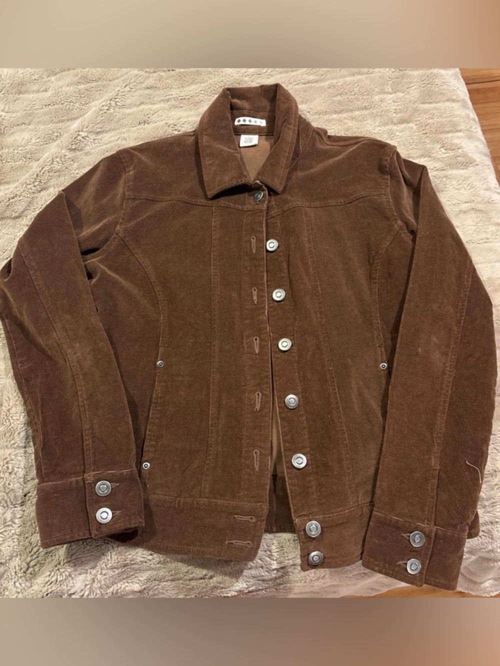 Brown Corduroy Button-Up Jacket